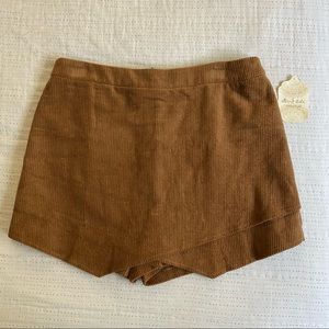 Corduroy Camel/Tan cross over skort